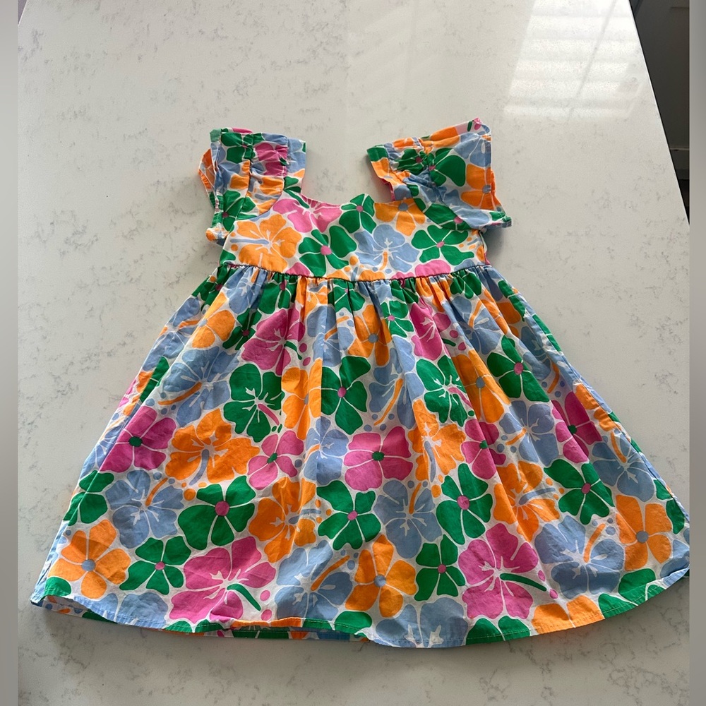 COTTON ON KIDS Hawaiian Print Dress 9-10 Pink Green Floral blue white